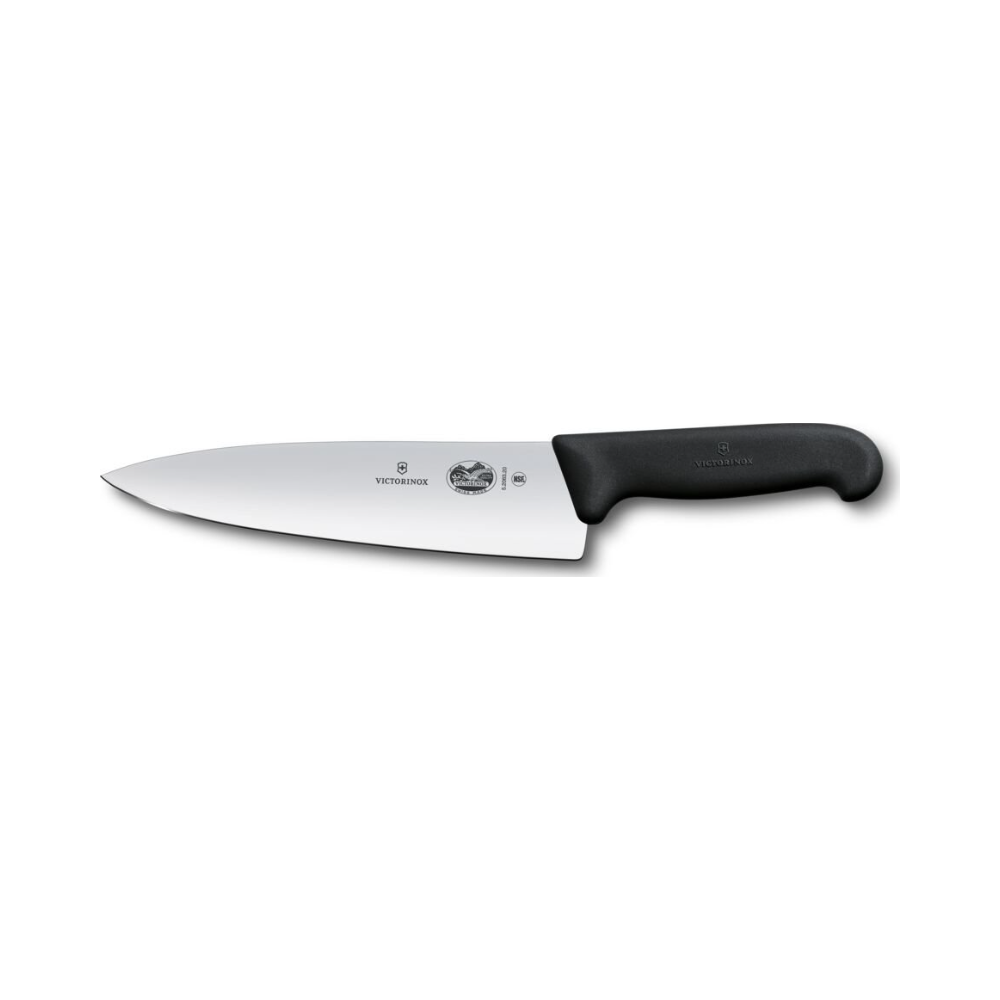 Chef's knife, Fibrox, 20cm, Straight, Black, Blister