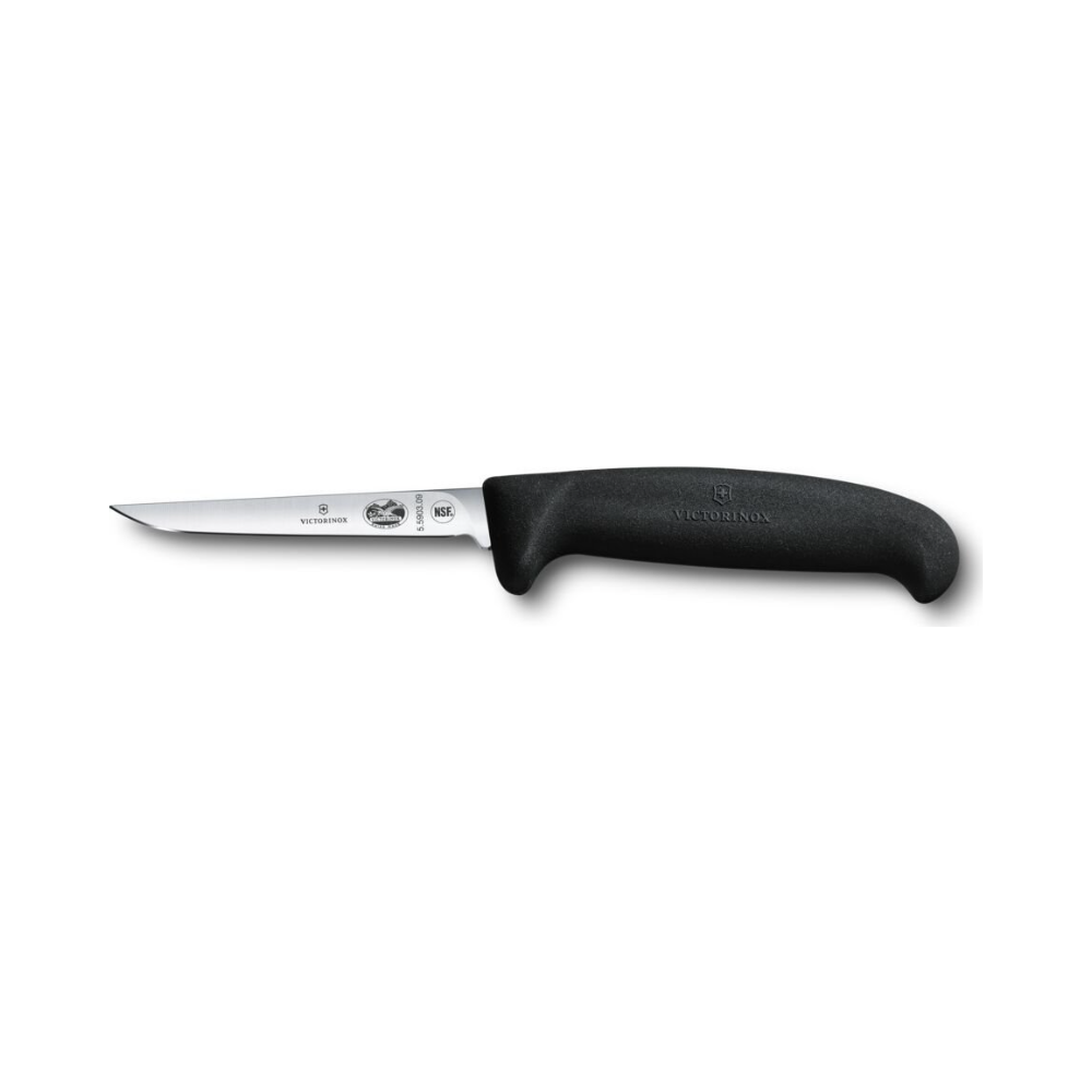 Fibrox, poultry knife, 9cm, straight, small handle, black