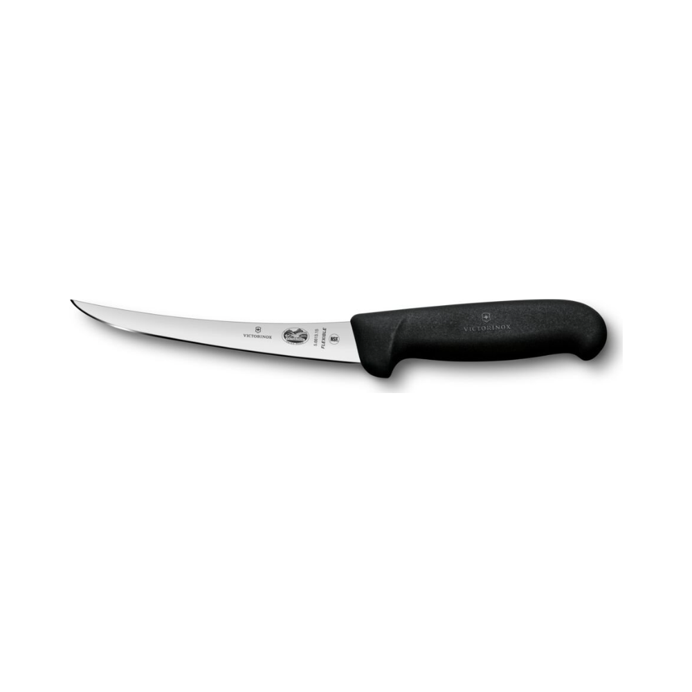 Fibrox, boning knife, 15cm, straight, flexible, black, KK blister