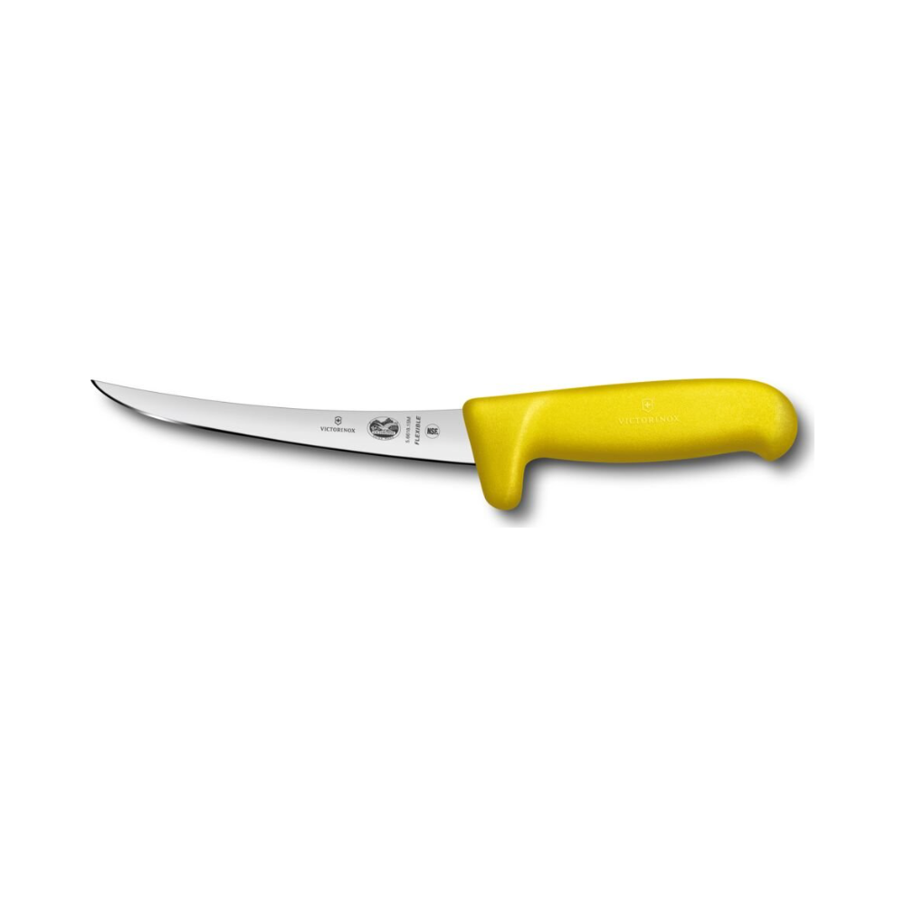 Fibrox, boning knife, 15cm, straight,safety grip,flexible,yellow