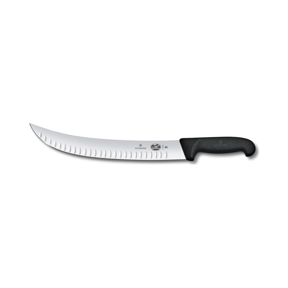 Fibrox, cimeter knife, 31cm, straight, fluted, black