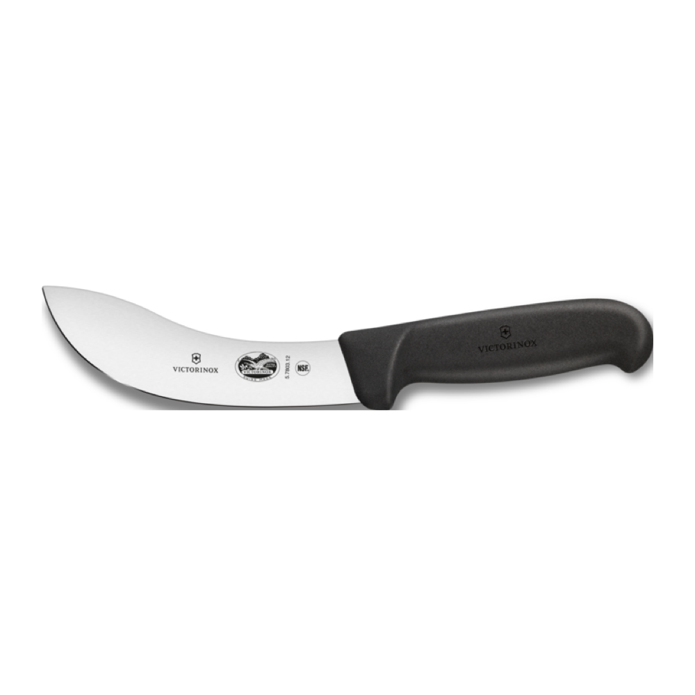 Fibrox, skinning knife, 12cm, straight, american style, black