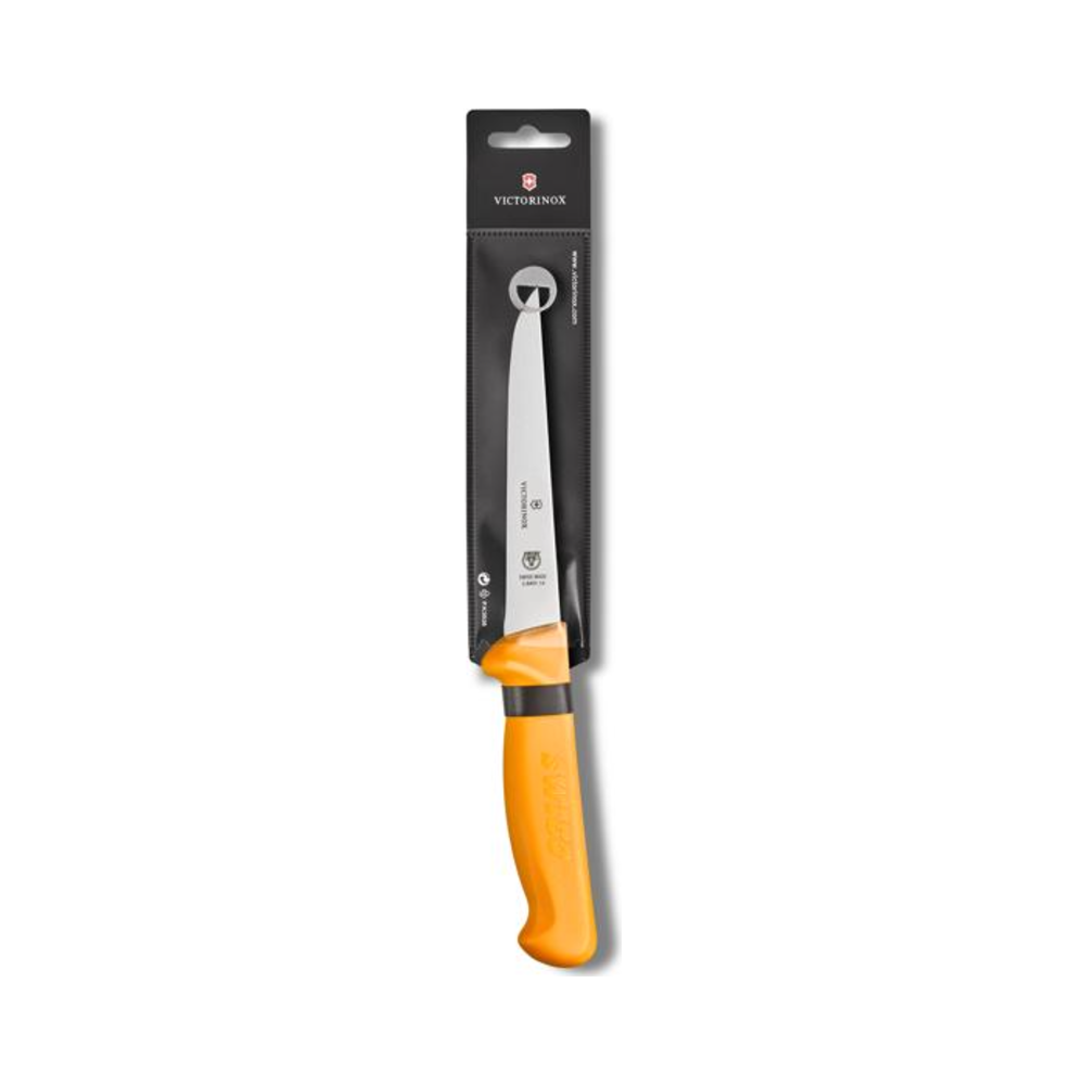 Swibo, boning knife, 14cm, straight, orange, sb-sheath