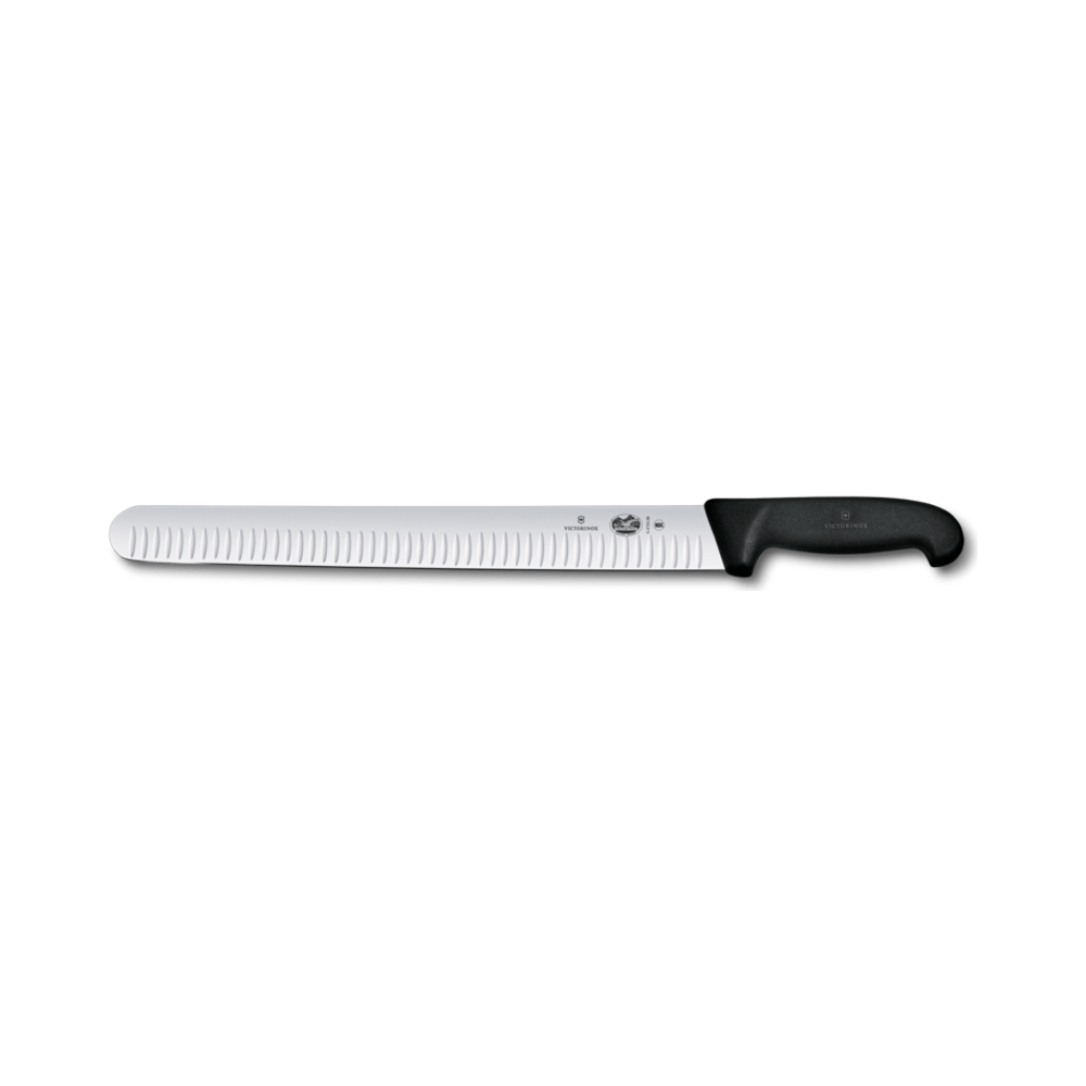 Dual Grip, slicing knife, 36cm, fluted, black/red,B