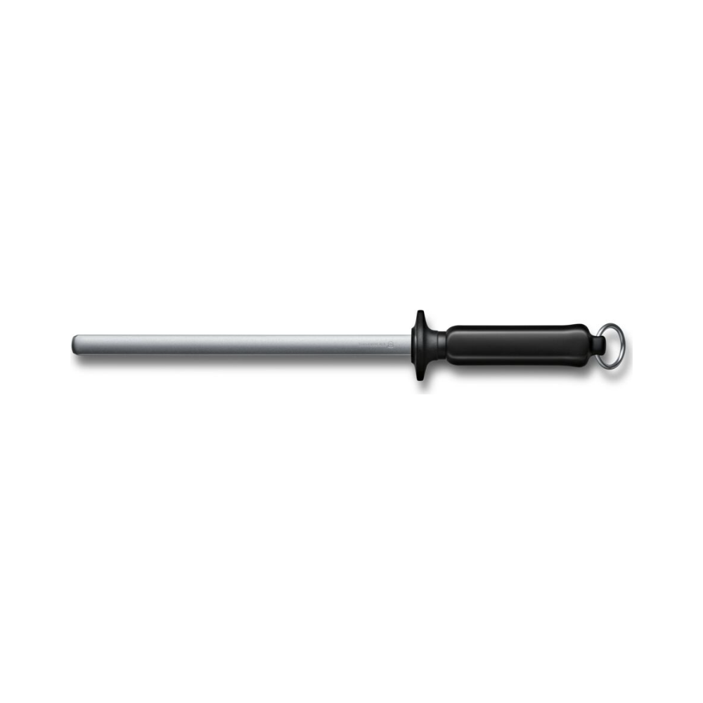 [VIC-7.8313] Kitchen sharpening steel, 23cm, diamond coated, oval, black